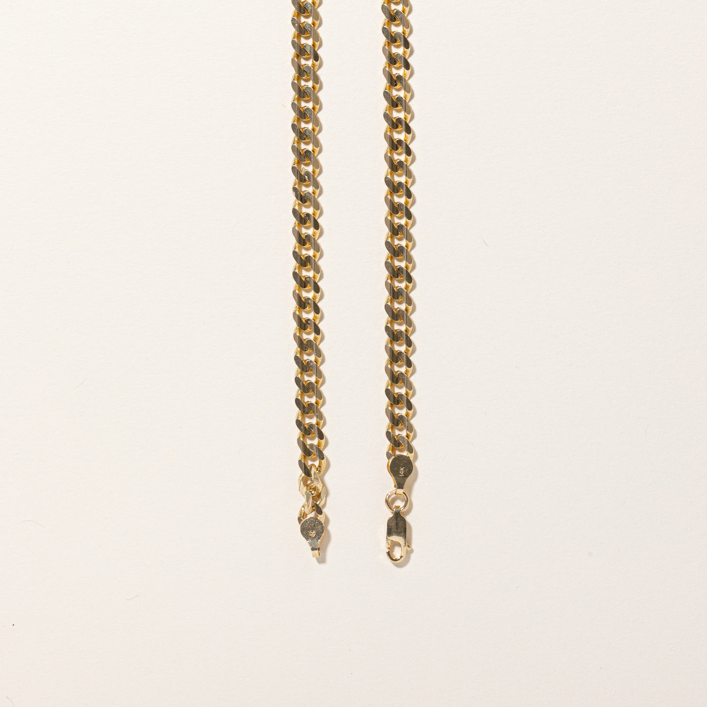 14k Yellow Gold Flat Curb Link Chain | 20" |