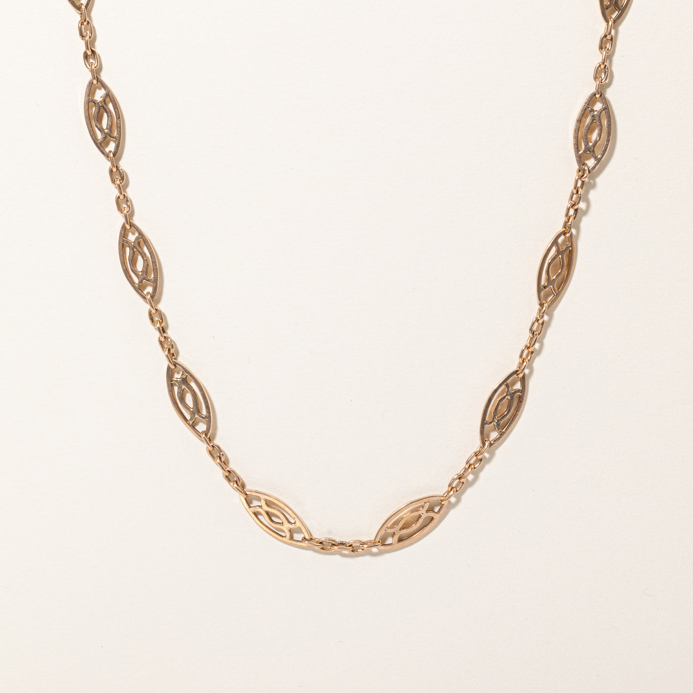 17k Rose Gold Filigree Chain | 16" |