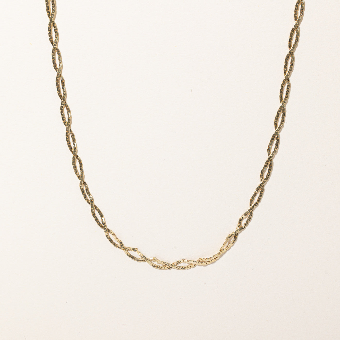 14k Yellow Gold Woven C Link Chain | 32" |