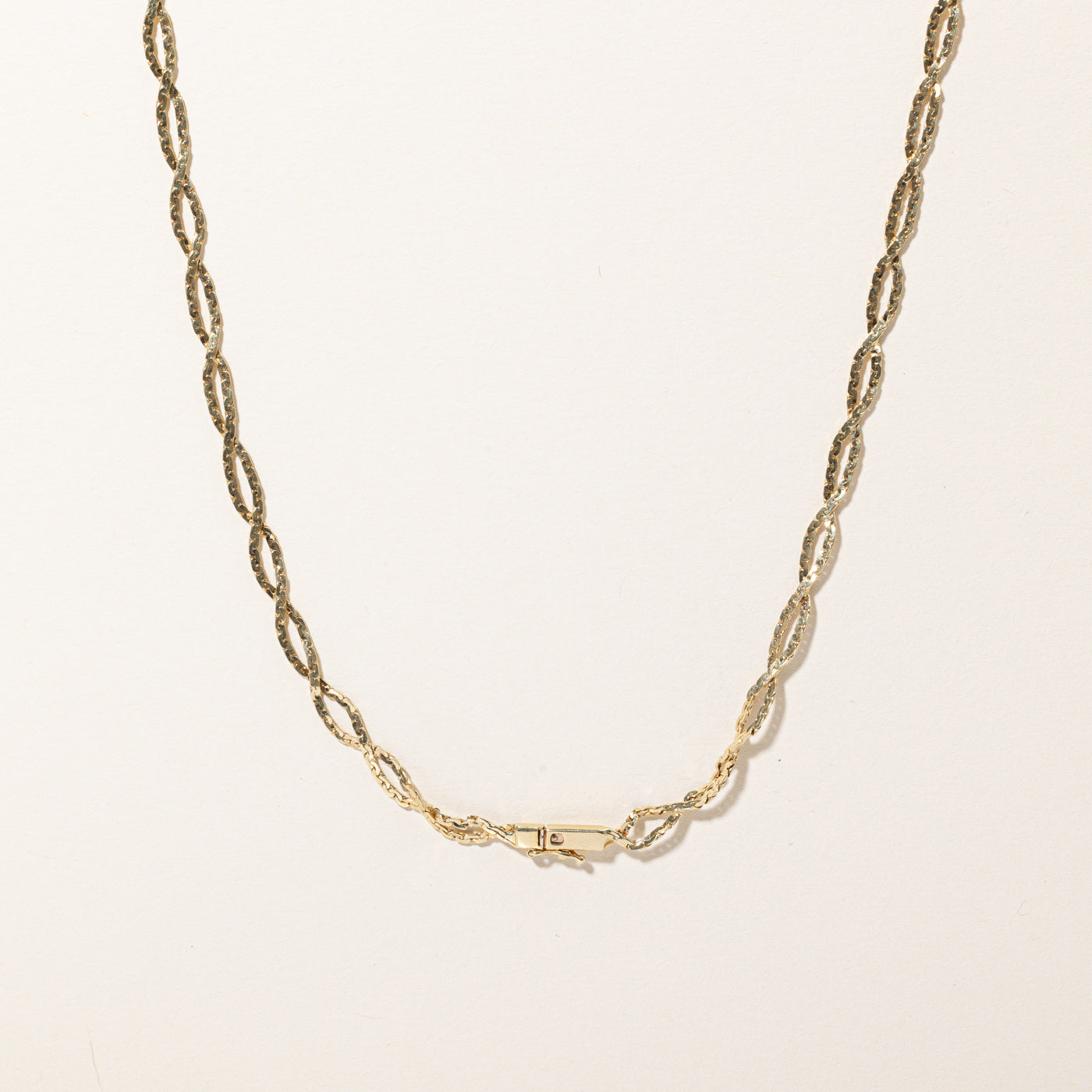14k Yellow Gold Woven C Link Chain | 32" |