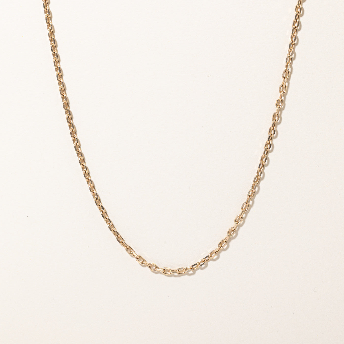 10k Yellow Gold Oval Cable Link Chain | 21" |