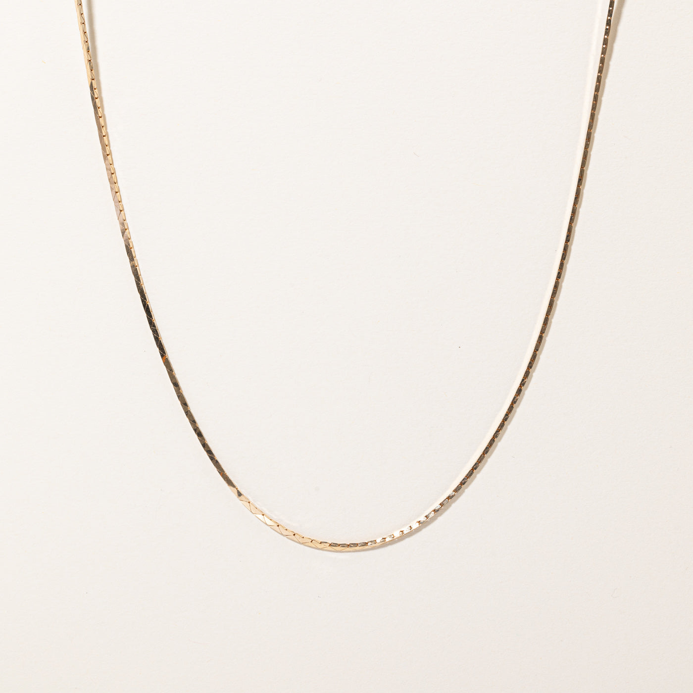 14k Yellow Gold Cobra Chain | 18" |