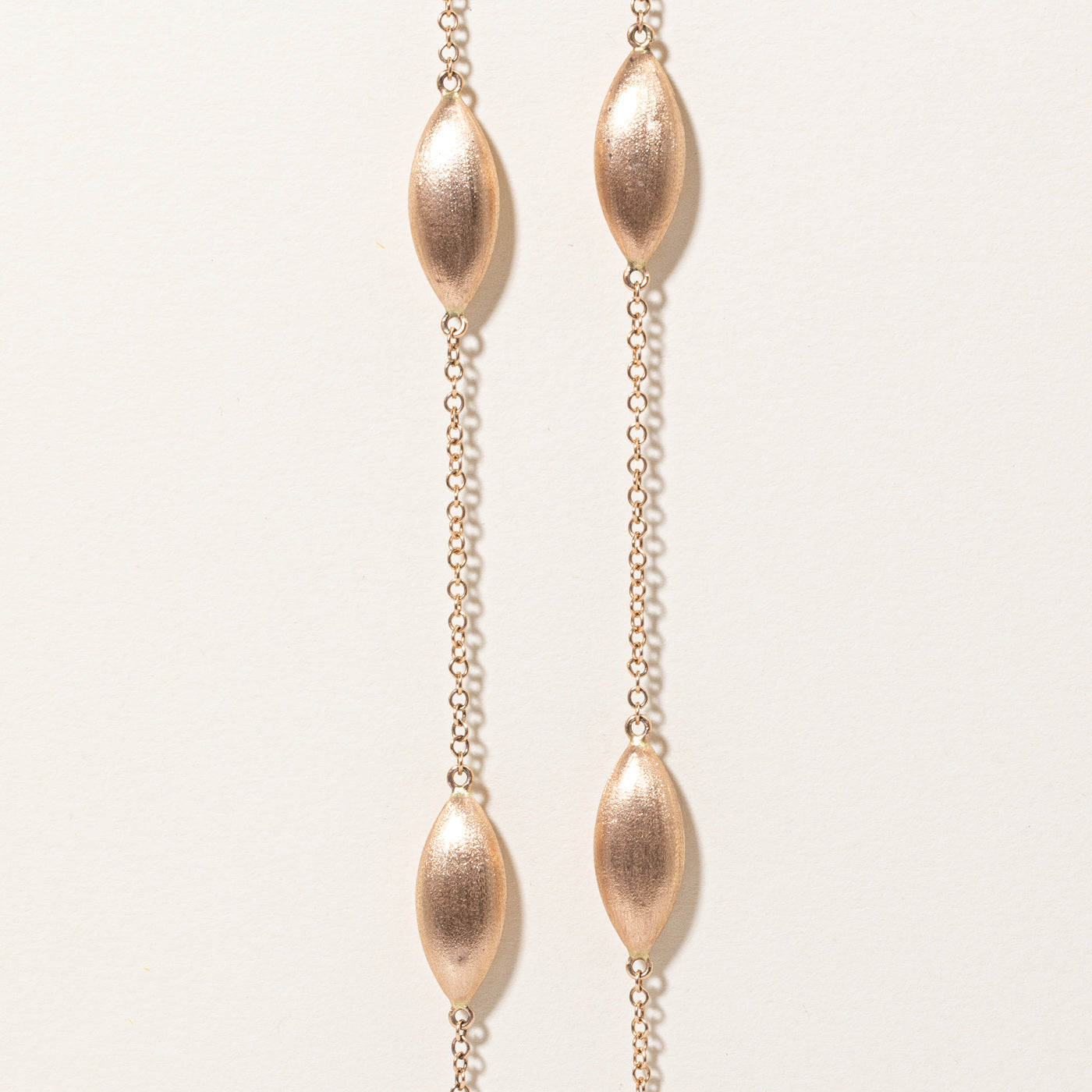14k Two Tone Gold Toggle Lariat Necklace | 36" |