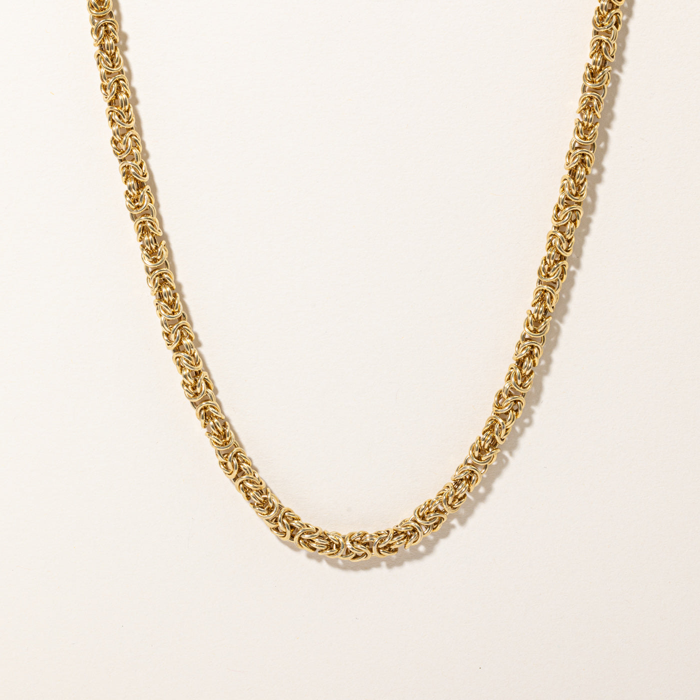 9k Yellow Gold Byzantine Link Chain | 18" |