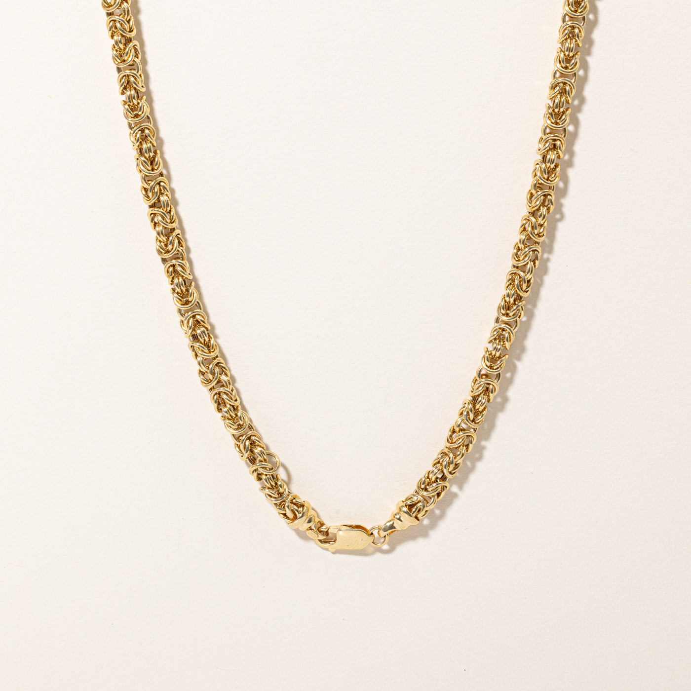 9k Yellow Gold Byzantine Link Chain | 18" |