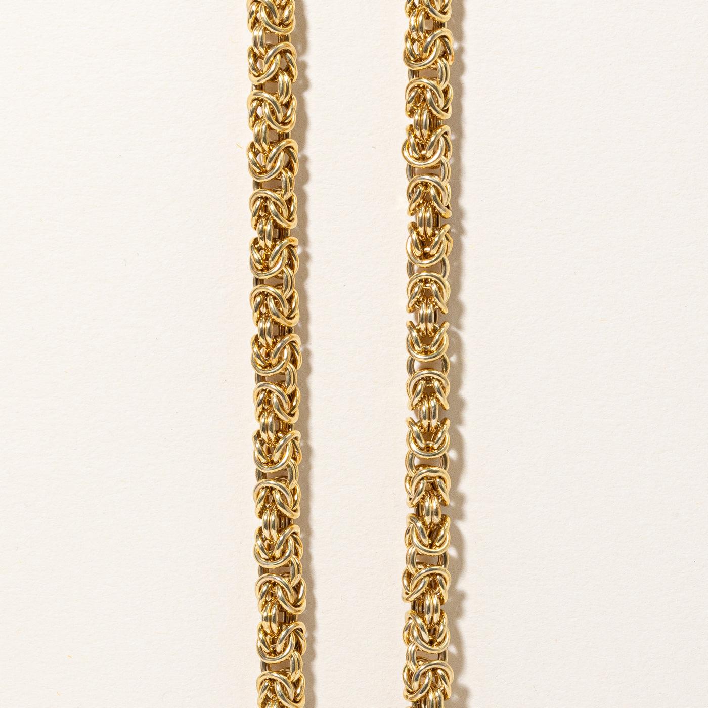 9k Yellow Gold Byzantine Link Chain | 18" |