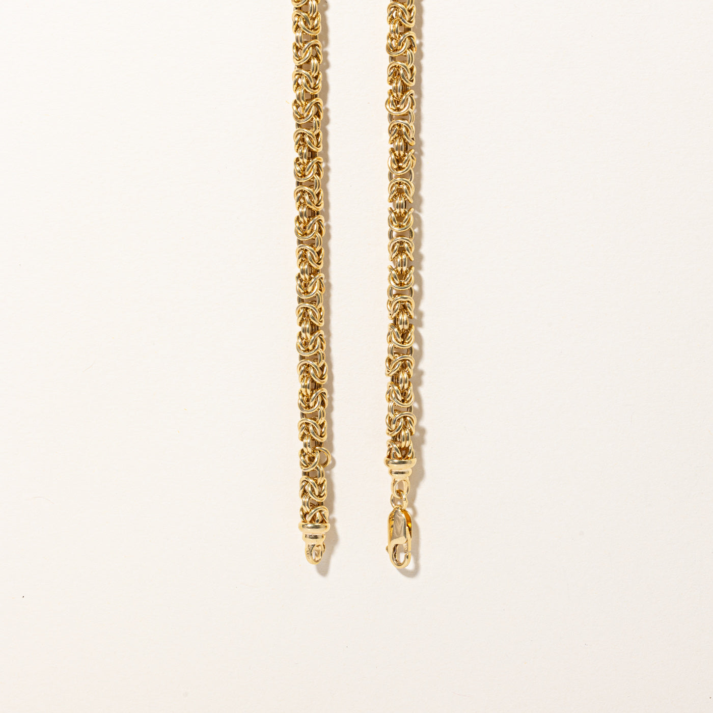 9k Yellow Gold Byzantine Link Chain | 18" |