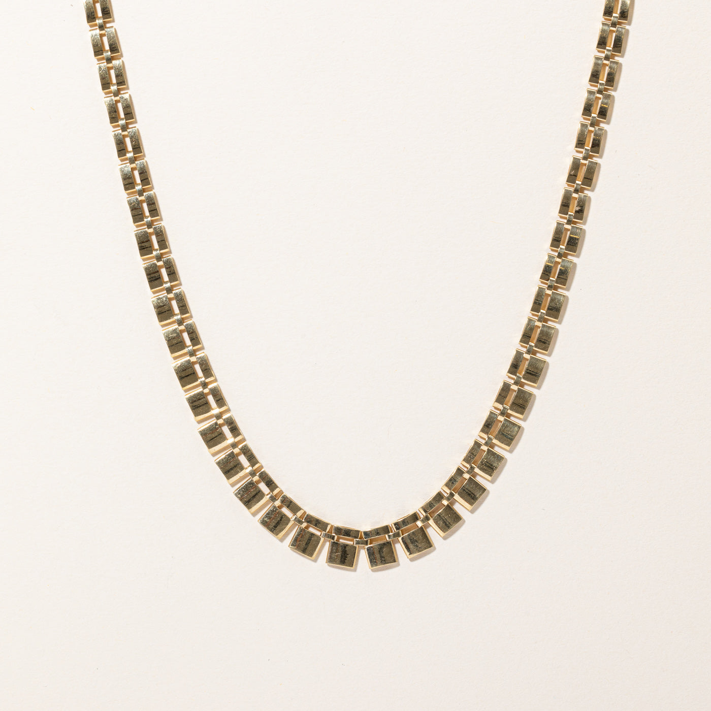 18k Yellow Gold Flat Link Chain | 16" |