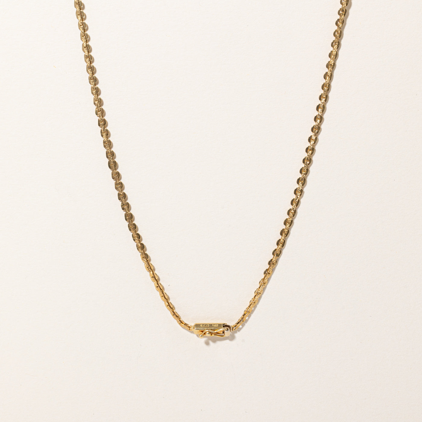 18k Tri Tone Gold Plate Link Necklace | 16" |