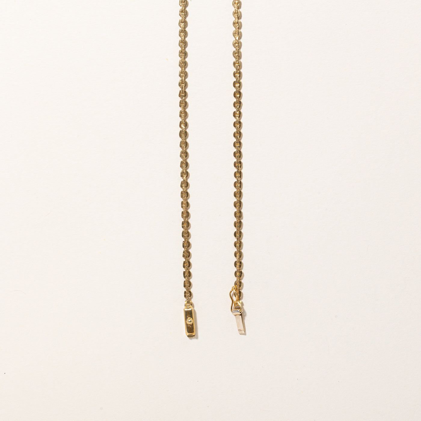 18k Tri Tone Gold Plate Link Necklace | 16" |