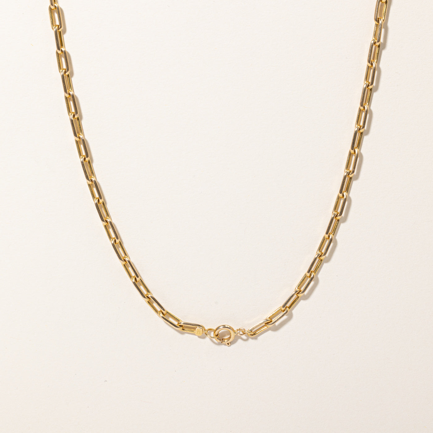 18k Yellow Gold Paperclip Chain | 24" |