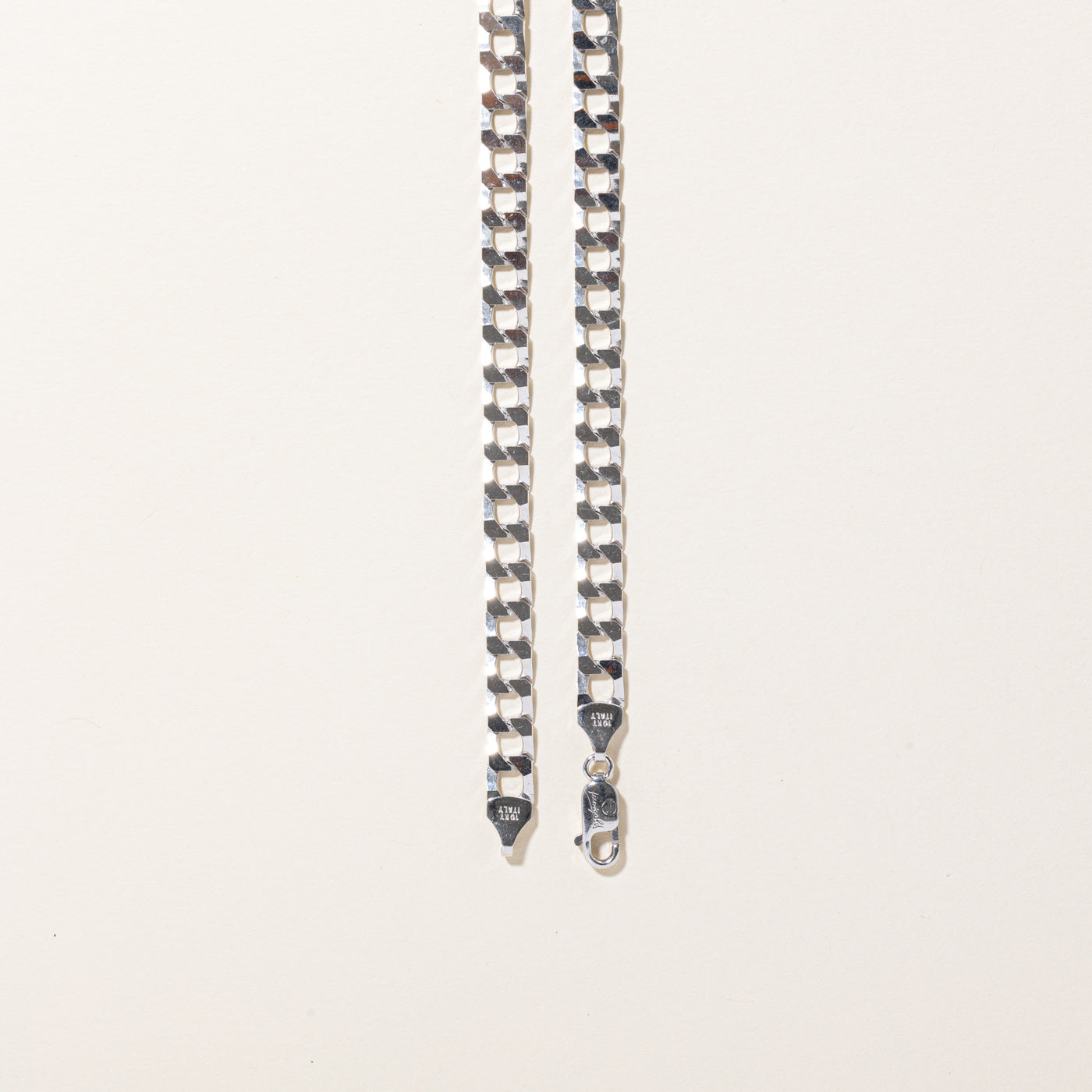10k White Gold Curb Link Chain | 22" |