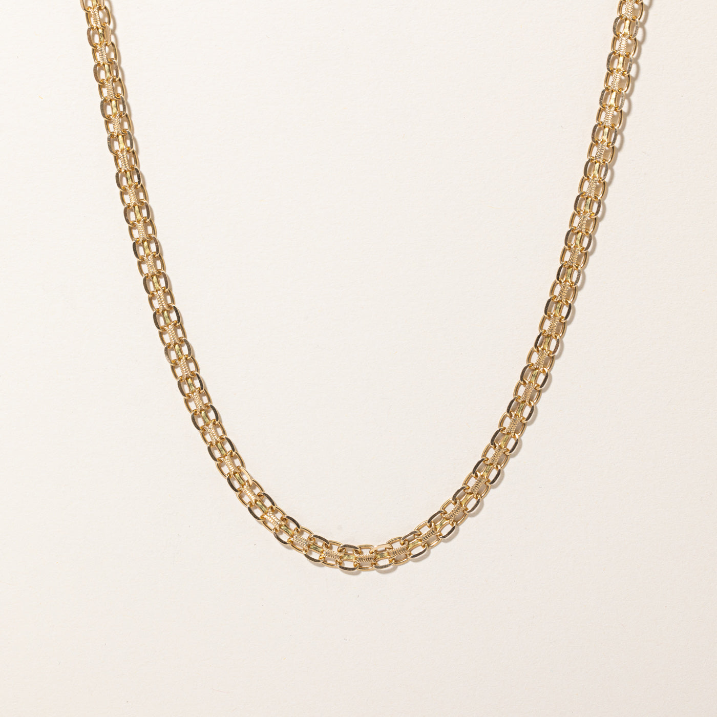 14k Yellow Gold Woven Cable Link Chain | 23" |