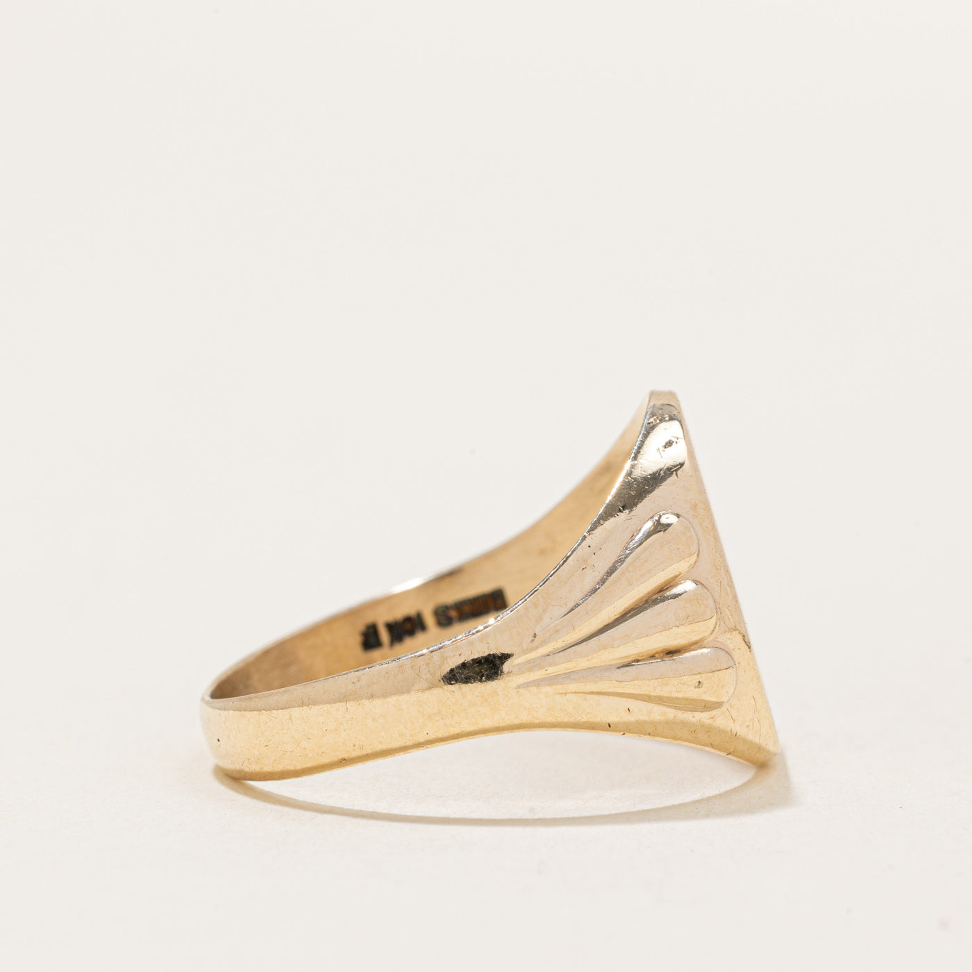 Birks' 10k Yellow Gold 'JMB' Signet Ring | SZ 9.75 |