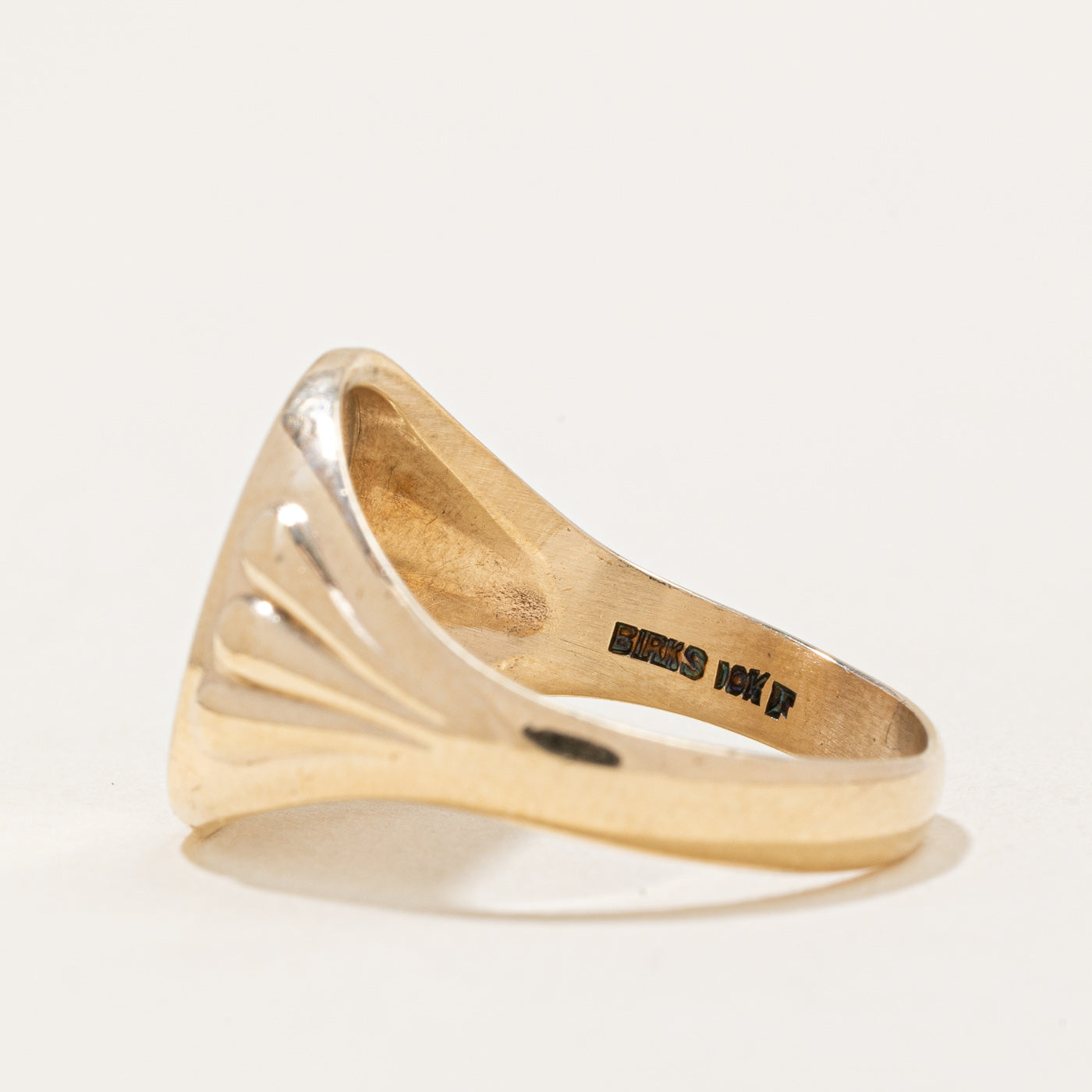 Birks' 10k Yellow Gold 'JMB' Signet Ring | SZ 9.75 |