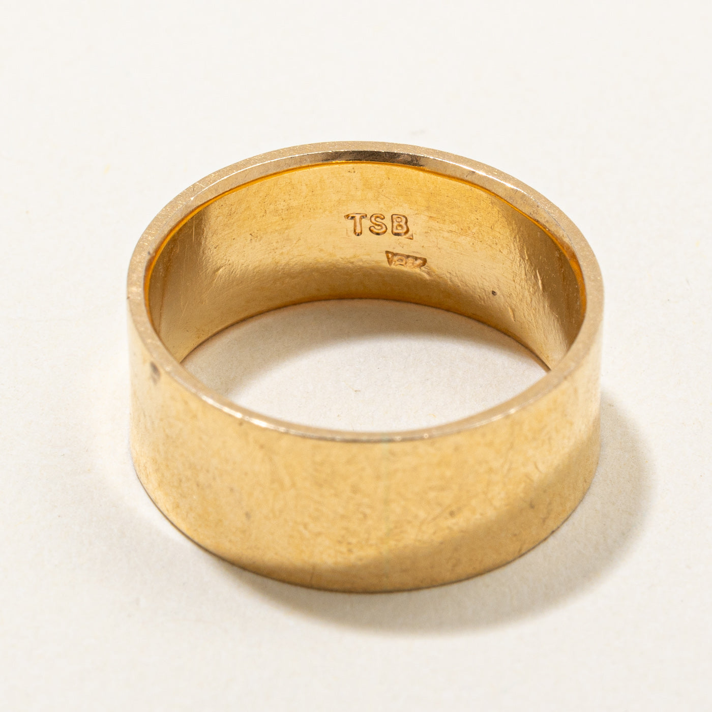 Bague large en or jaune 18 carats | Taille 6 |
