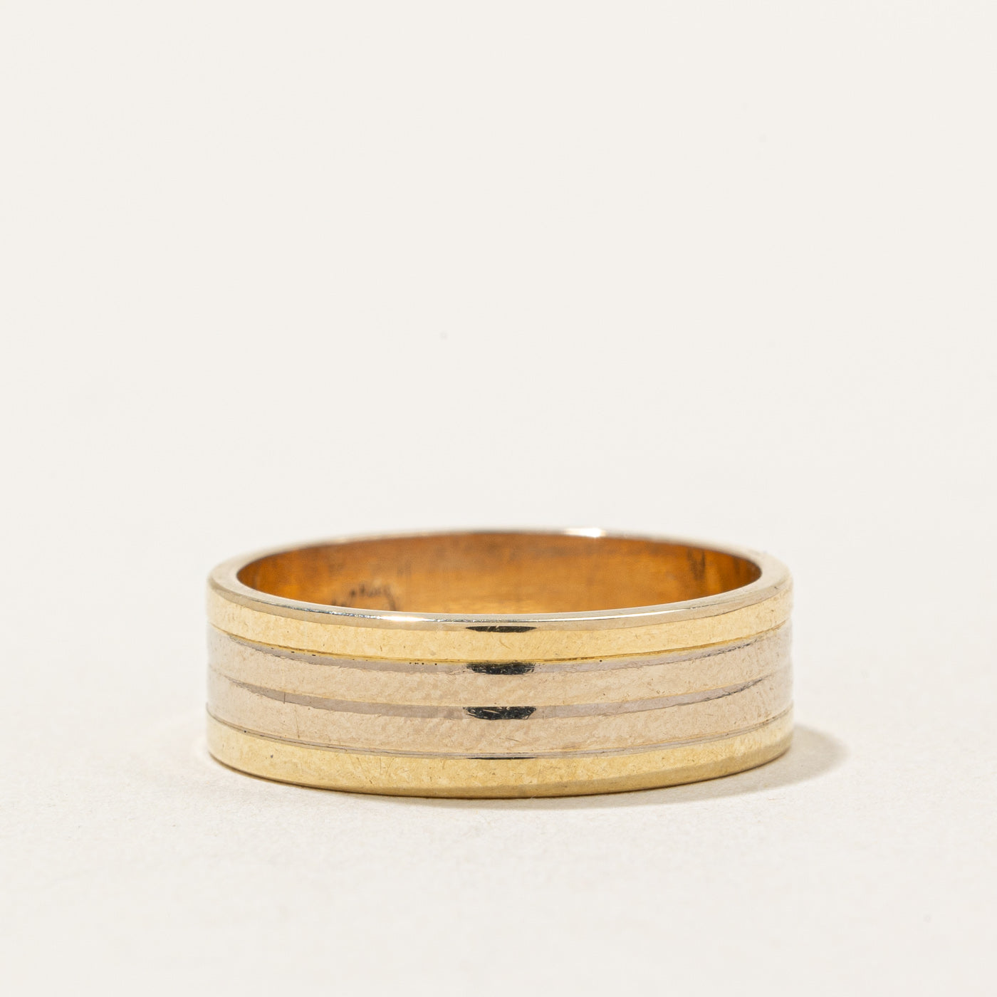 18k Two Tone Gold Band | SZ 6.5 |