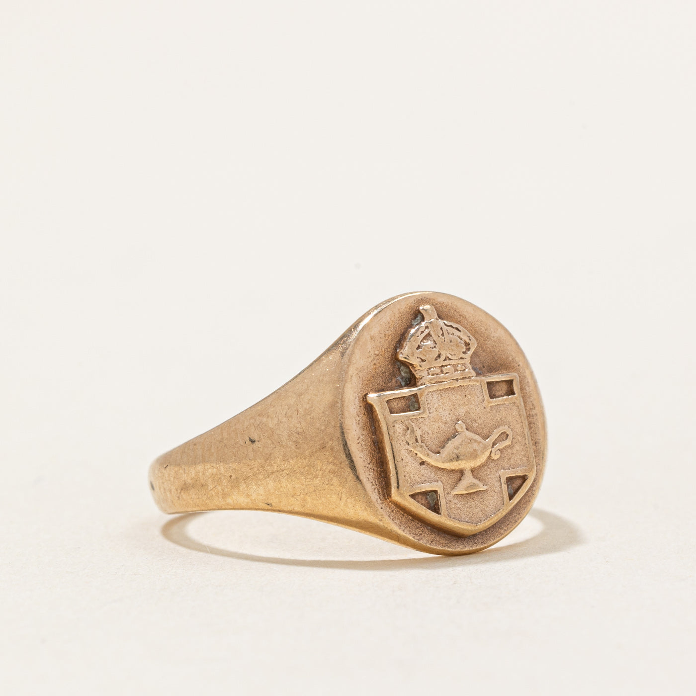 Birks' 10k Yellow Gold Lamp Crest Ring | SZ 4.5 |