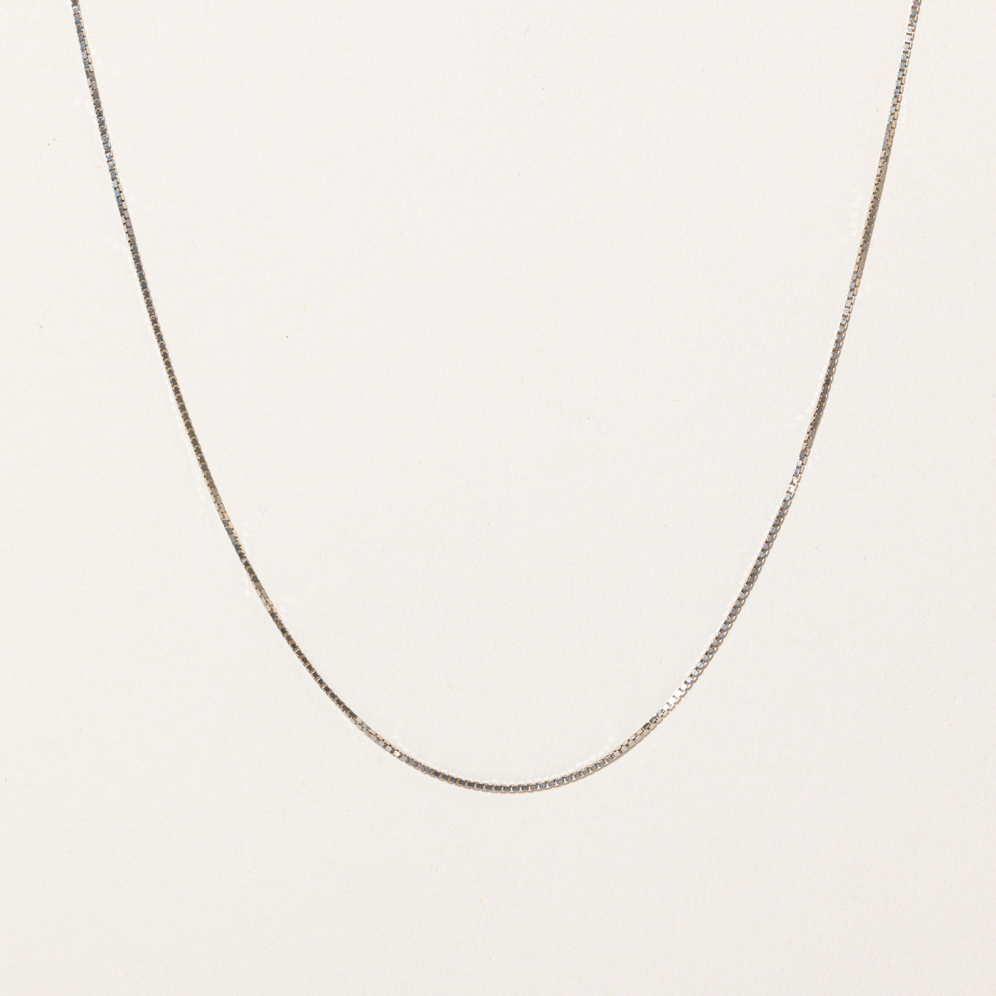 14k White Gold Box Link Chain | 20" |