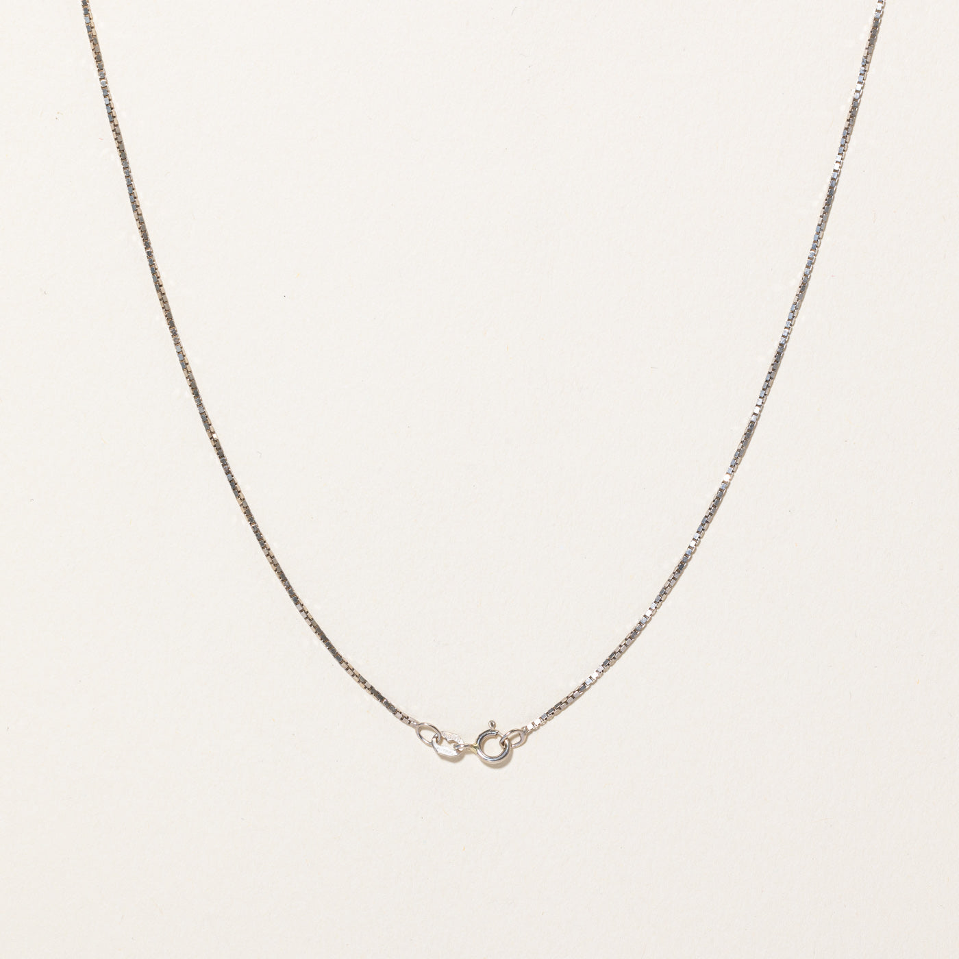 14k White Gold Box Link Chain | 20" |