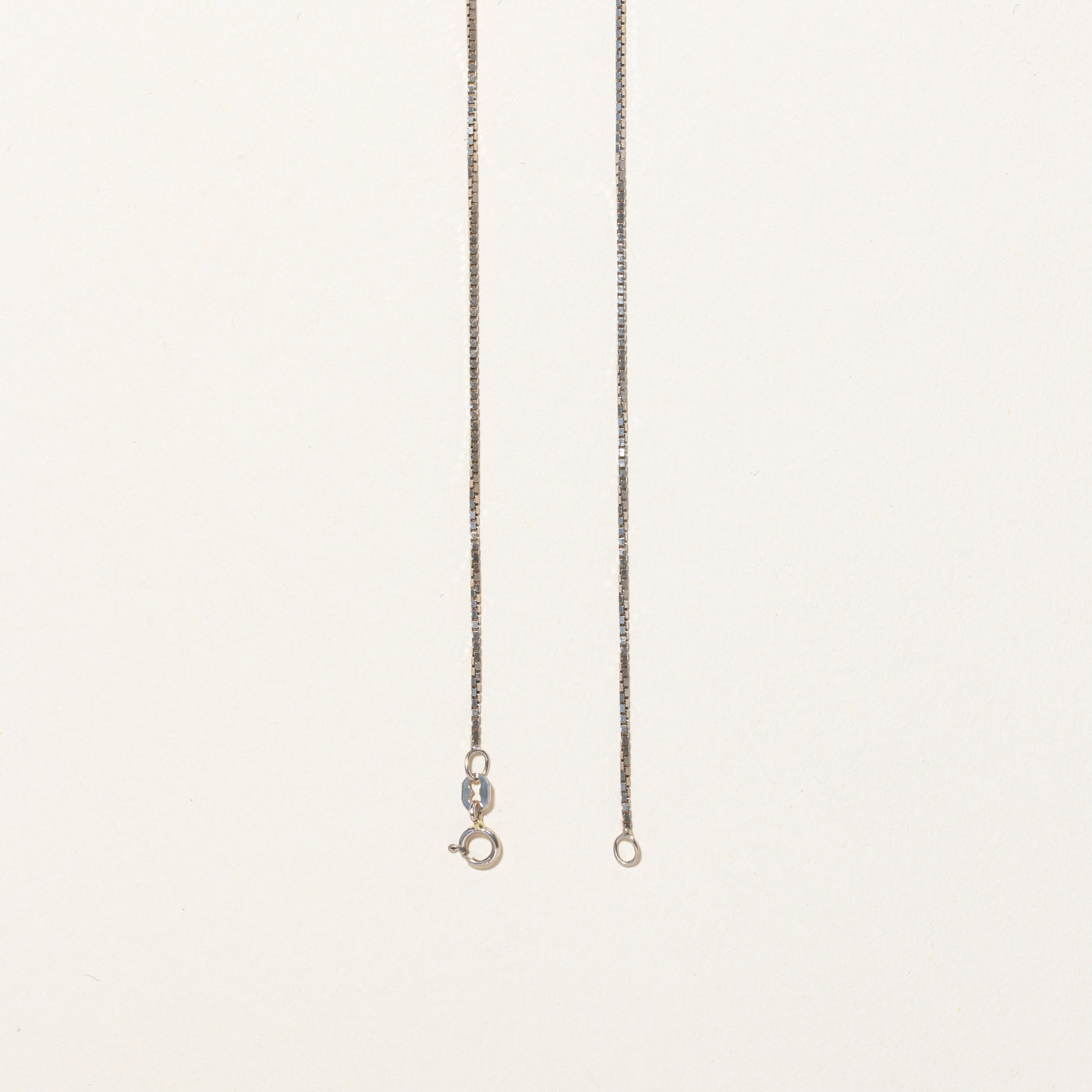 14k White Gold Box Link Chain | 20" |