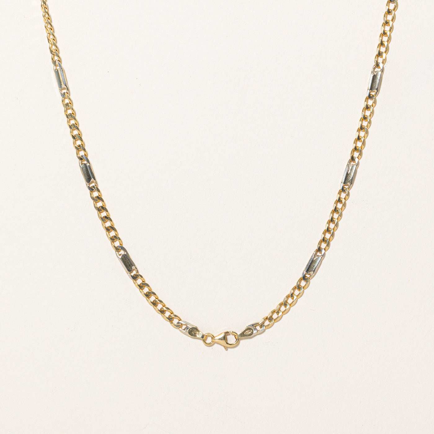 18k Two Tone Gold Figarucci Chain | 22" |