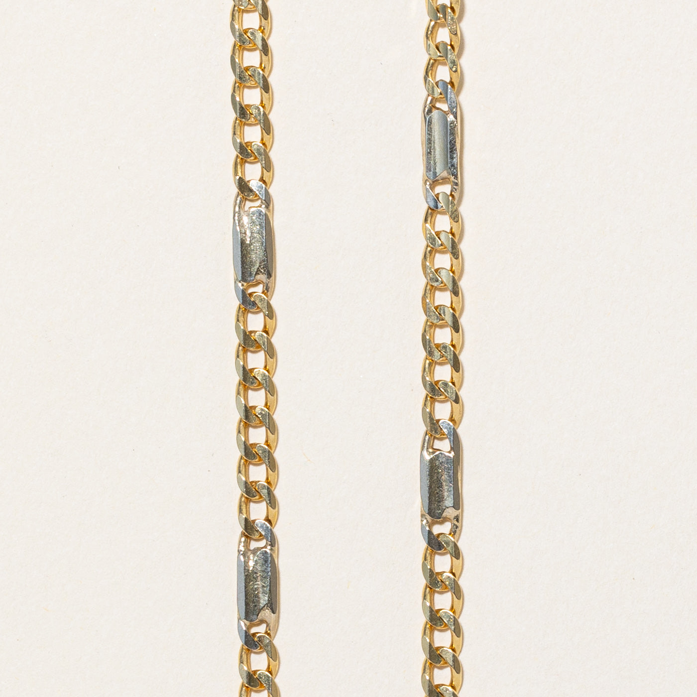 18k Two Tone Gold Figarucci Chain | 22" |