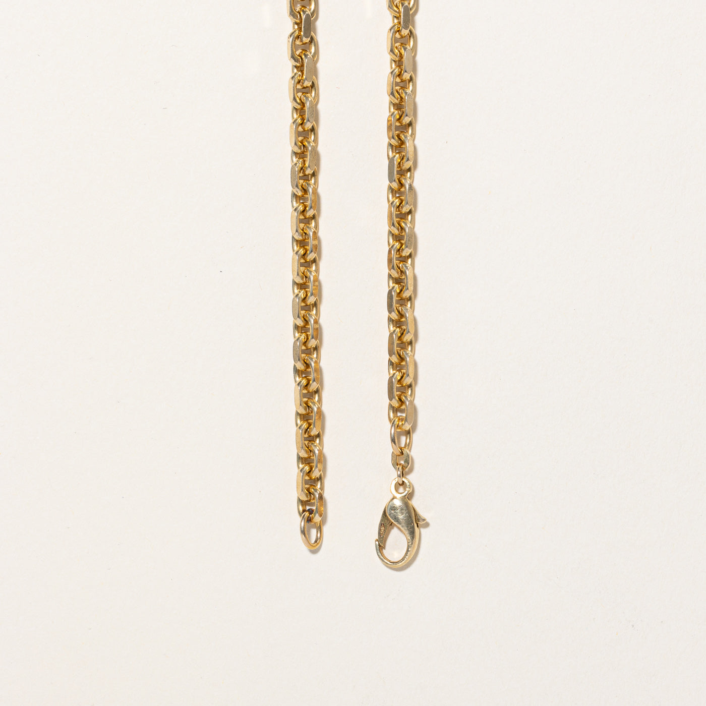 Italian 14k Yellow Gold Thick Faceted Rolo Chain | 18" |