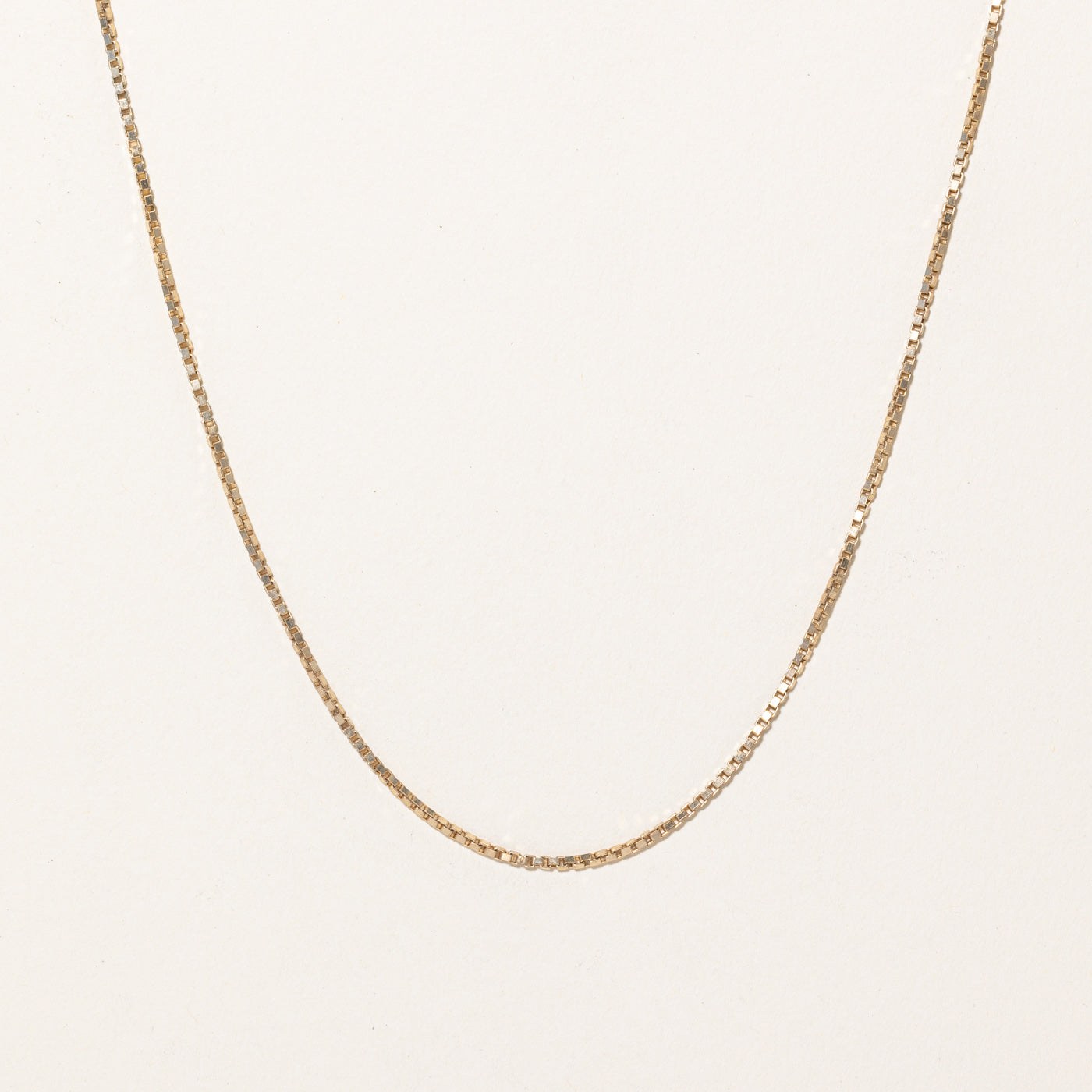 10k Yellow Gold Box Link Chain | 22" |