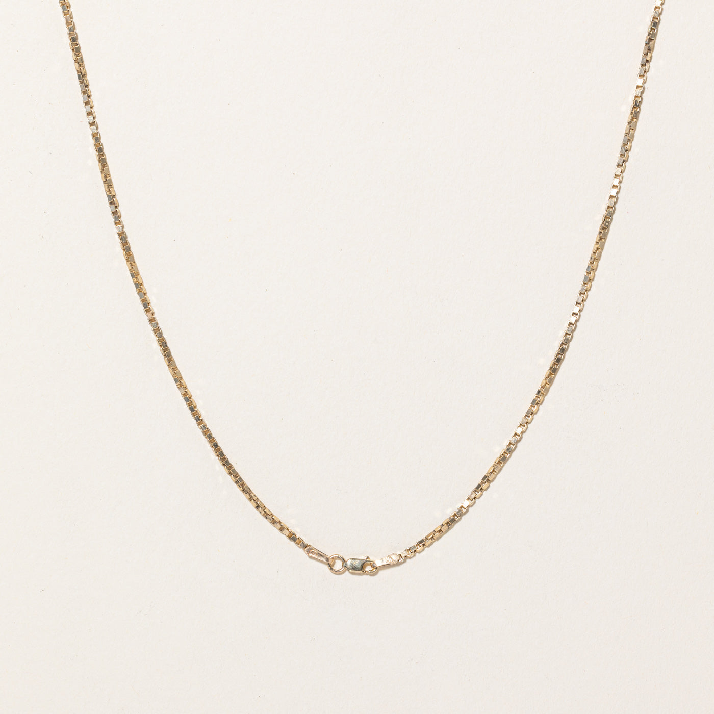10k Yellow Gold Box Link Chain | 22" |