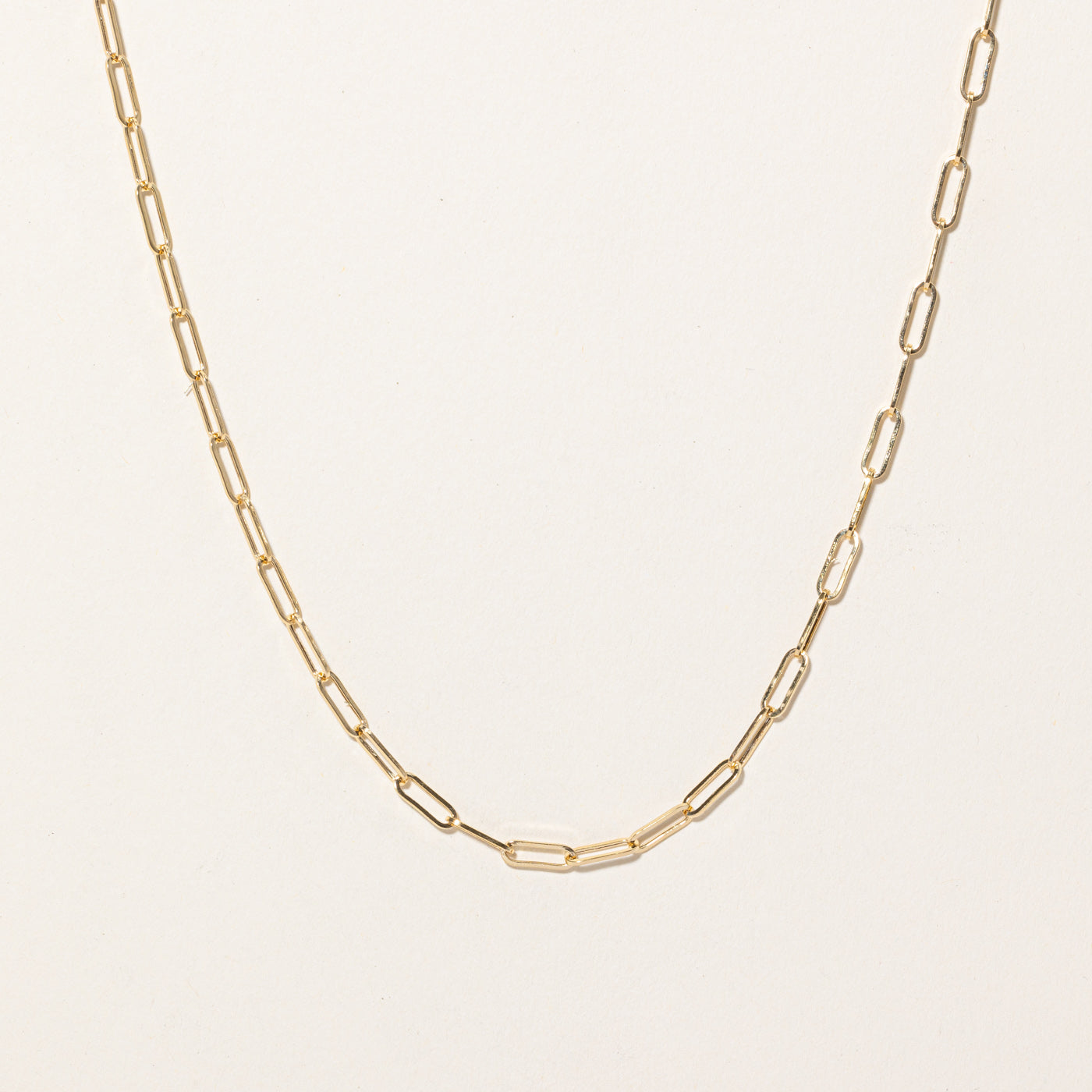 18k Yellow Gold Soft Paperclip Chain | 18" |