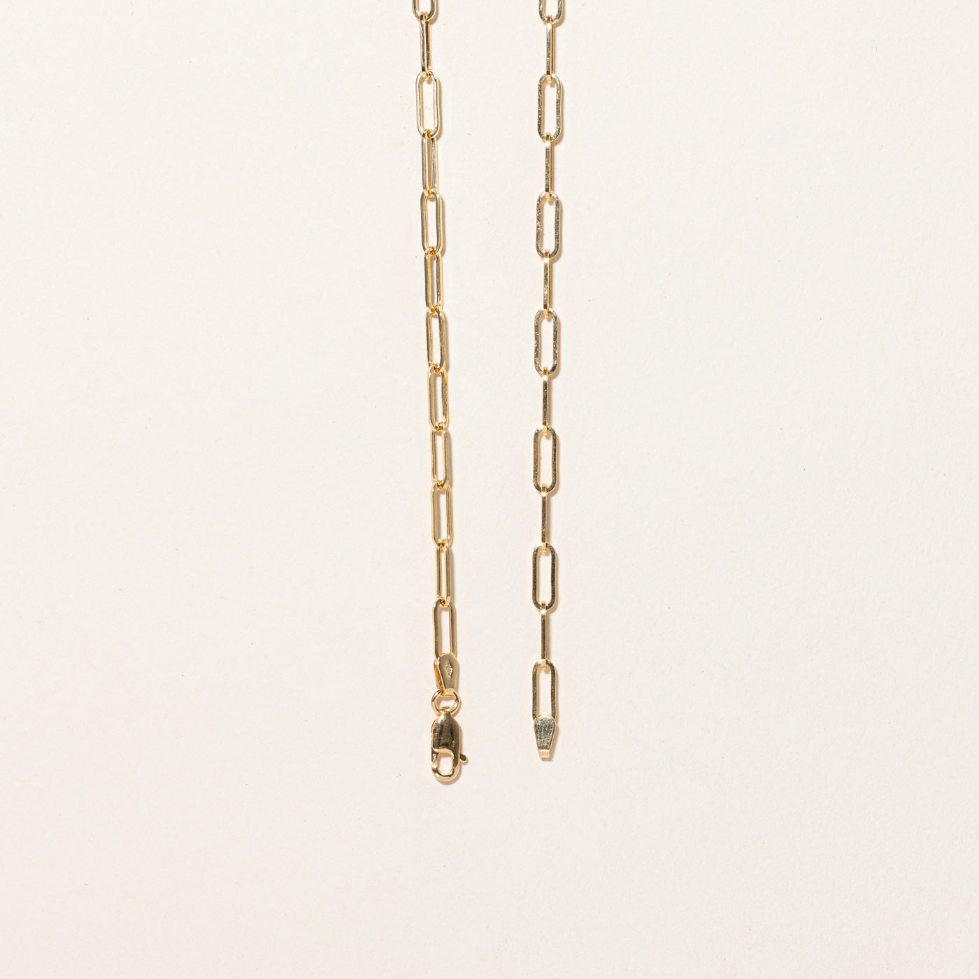 18k Yellow Gold Soft Paperclip Chain | 18" |