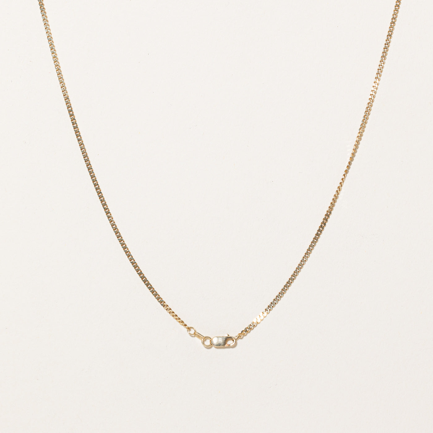 Chaîne à maillons gourmette en or jaune 10 carats | 19" |