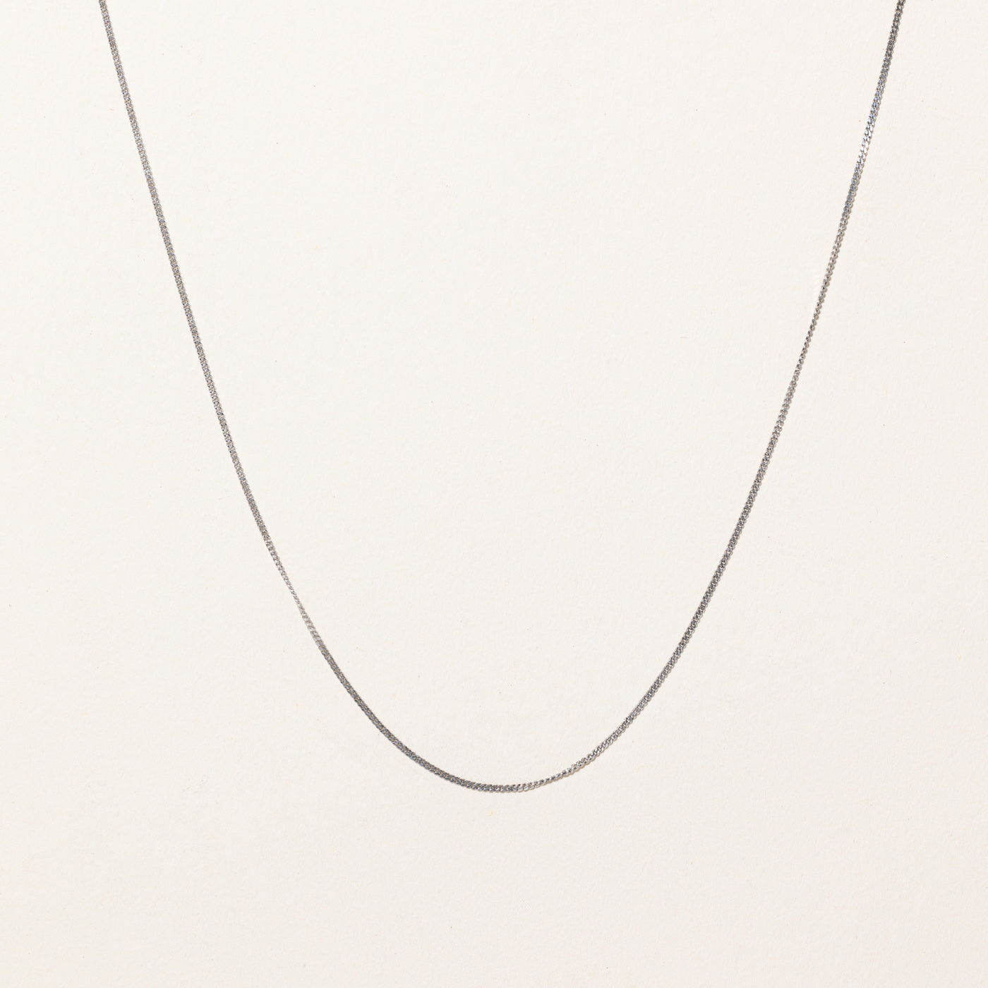 14k White Gold Curb Chain | 16" |