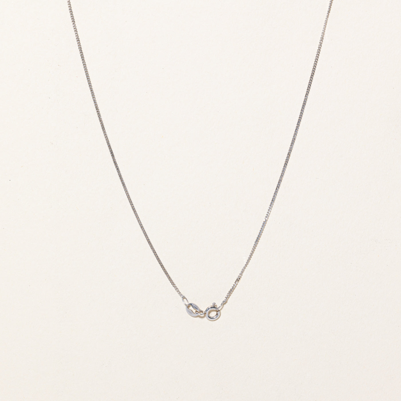 14k White Gold Curb Chain | 16" |