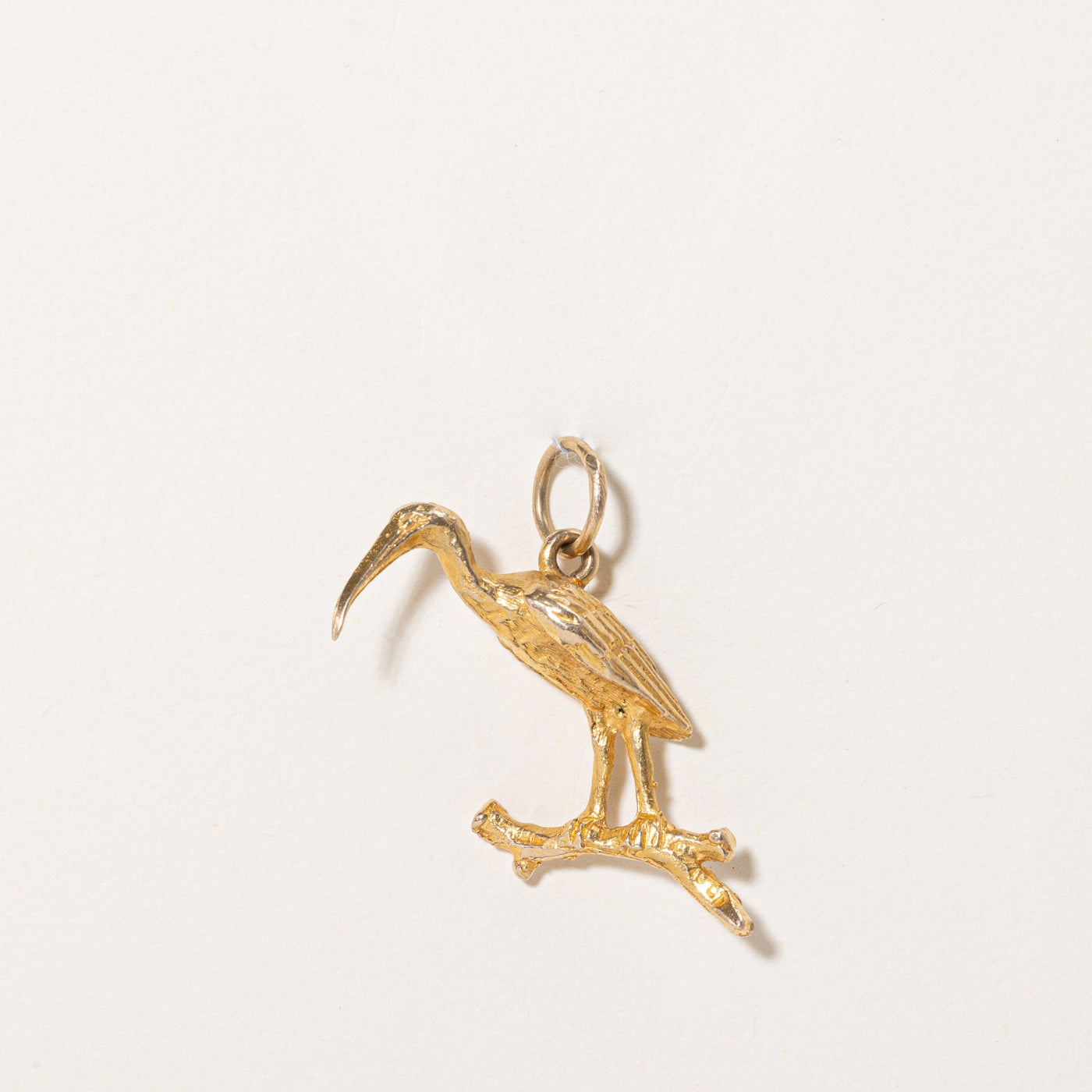 14k Yellow Gold Bird Charm