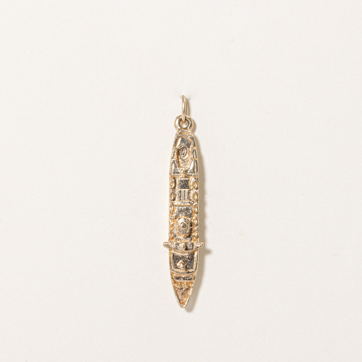9k Yellow Gold Ship Charm