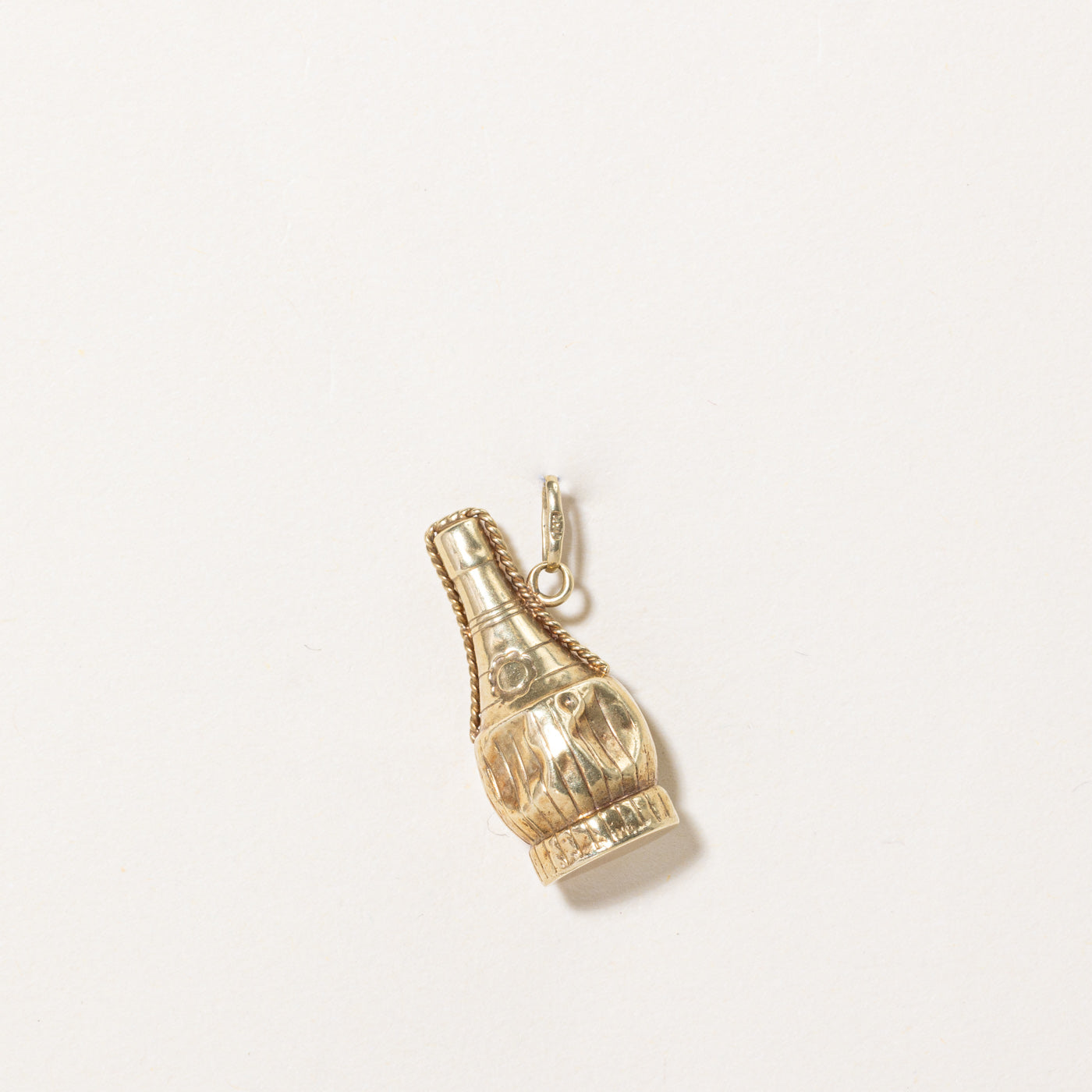 14k Yellow Gold Bottle Charm