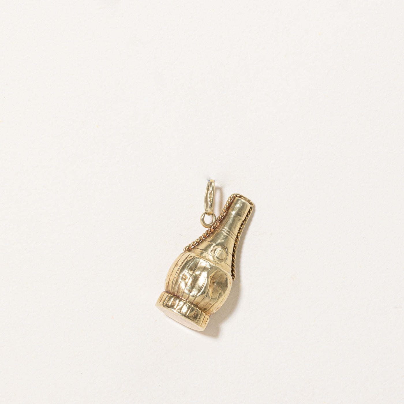 14k Yellow Gold Bottle Charm