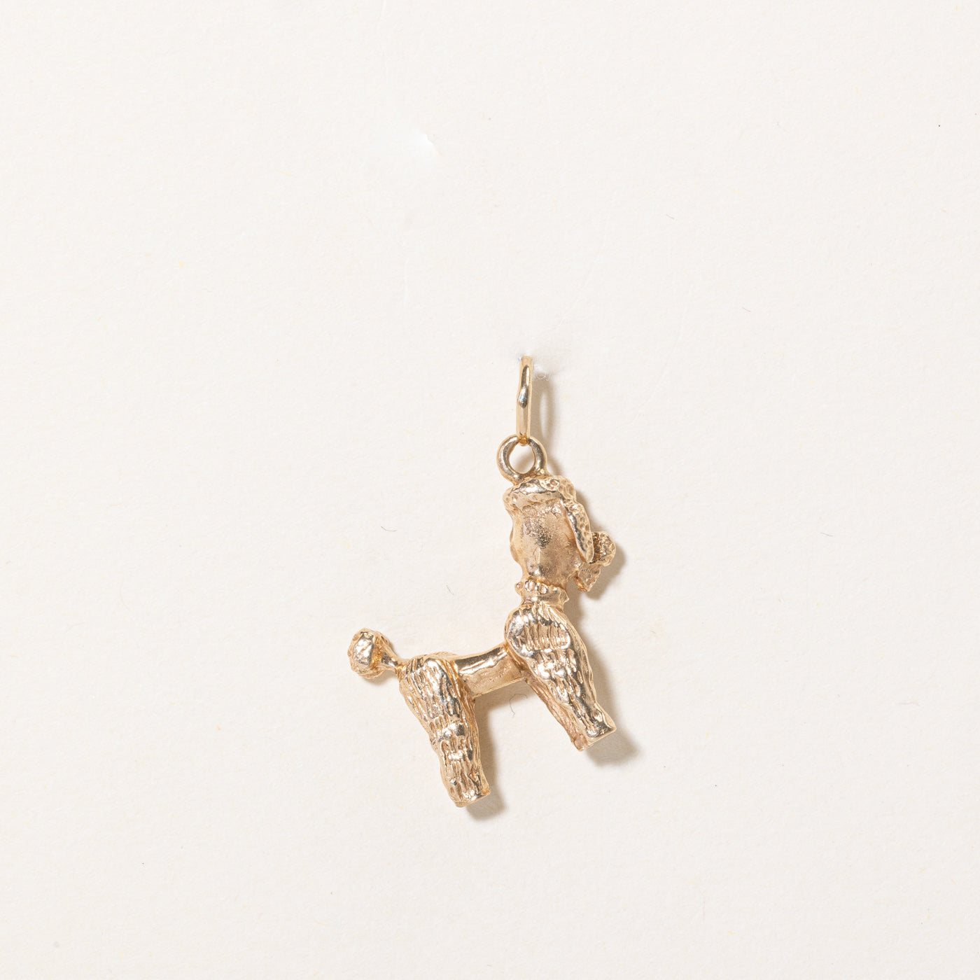 10k Yellow Gold Poodle Dog Charm