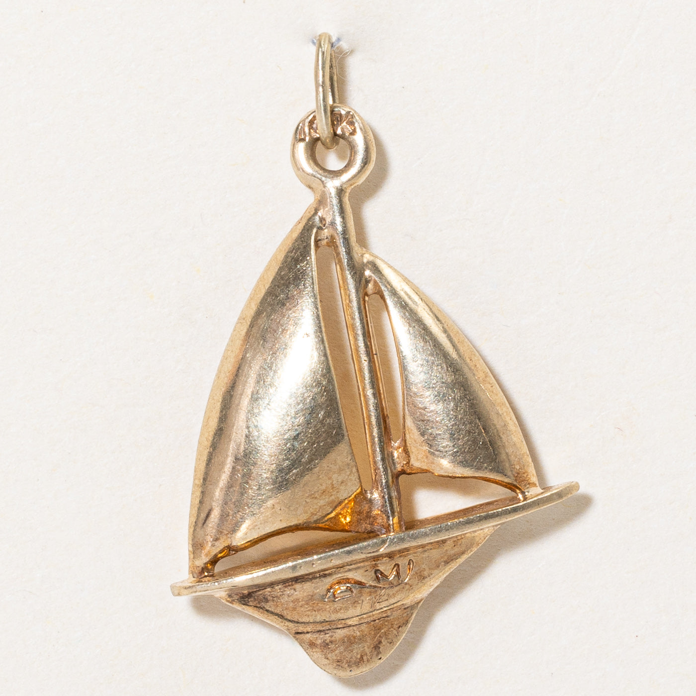 10k Yellow Gold Boat Charm