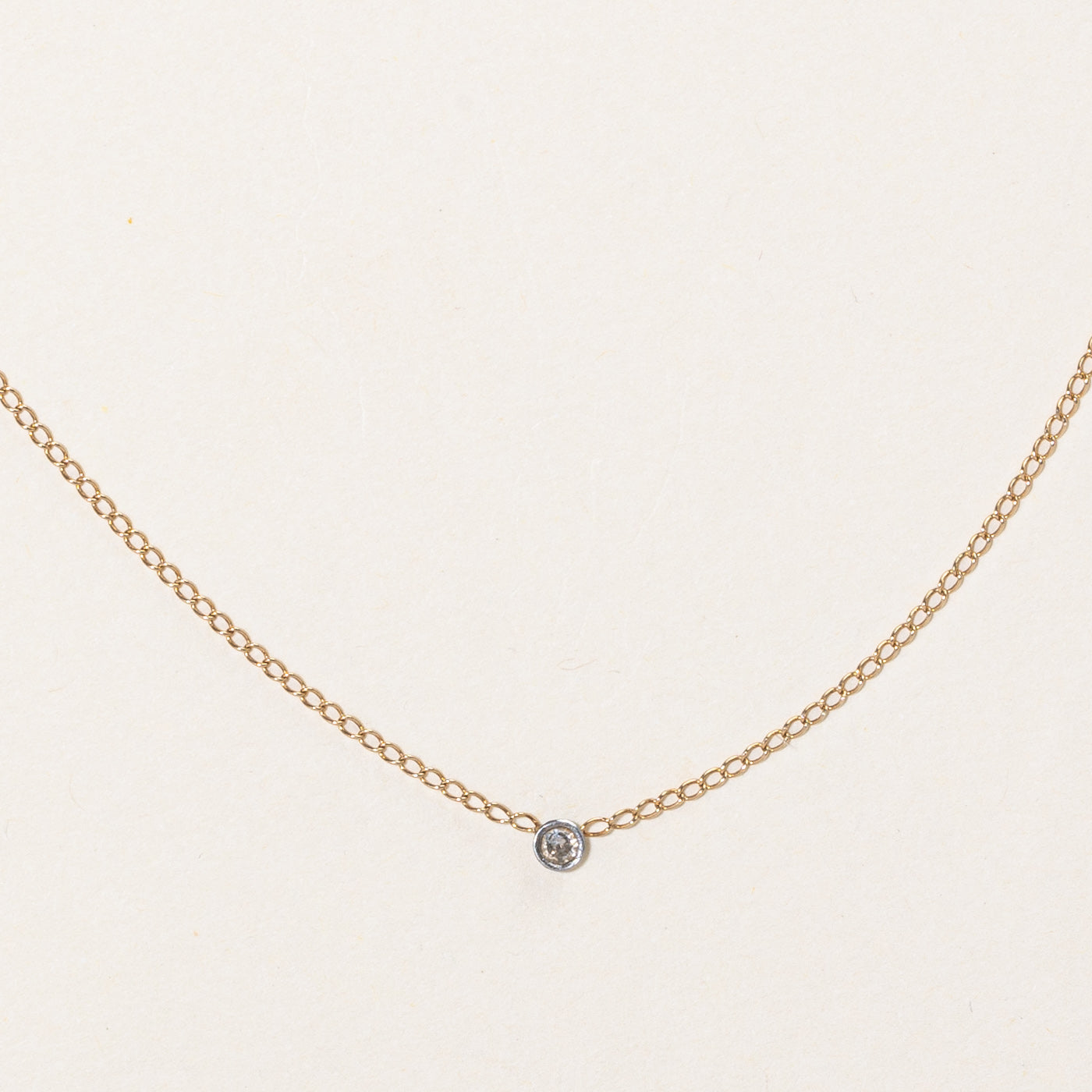 Diamond Gold Necklace | 0.15ctw | 17"|