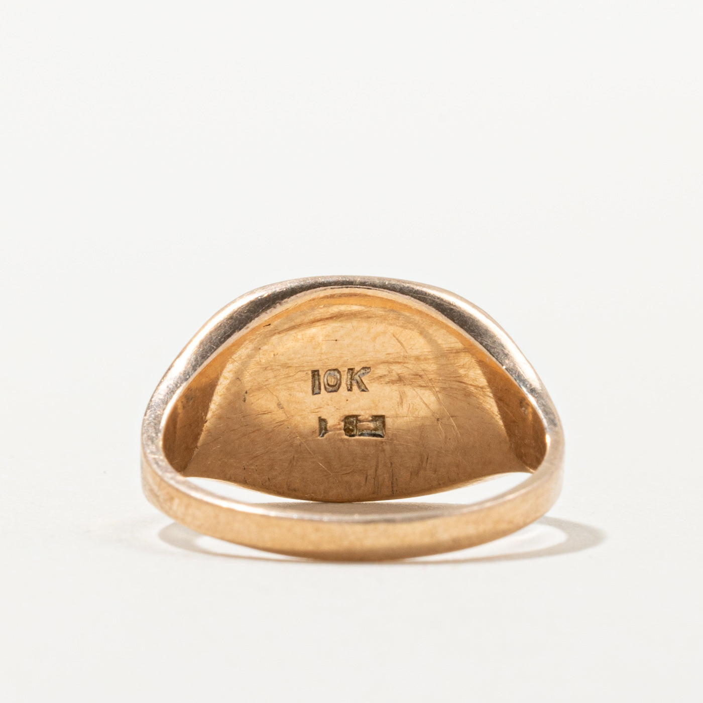 10k Yellow Gold 'LMG' Initial Signet Ring | SZ 5.5 |