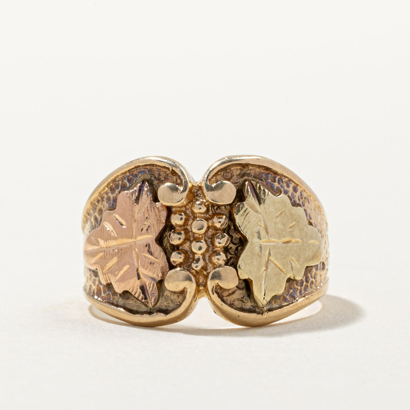 Bague feuille d'or bicolore 10 carats « Black Hills Gold » | Taille 4 |