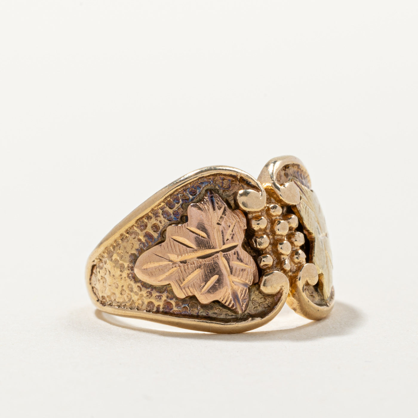 Bague feuille d'or bicolore 10 carats « Black Hills Gold » | Taille 4 |