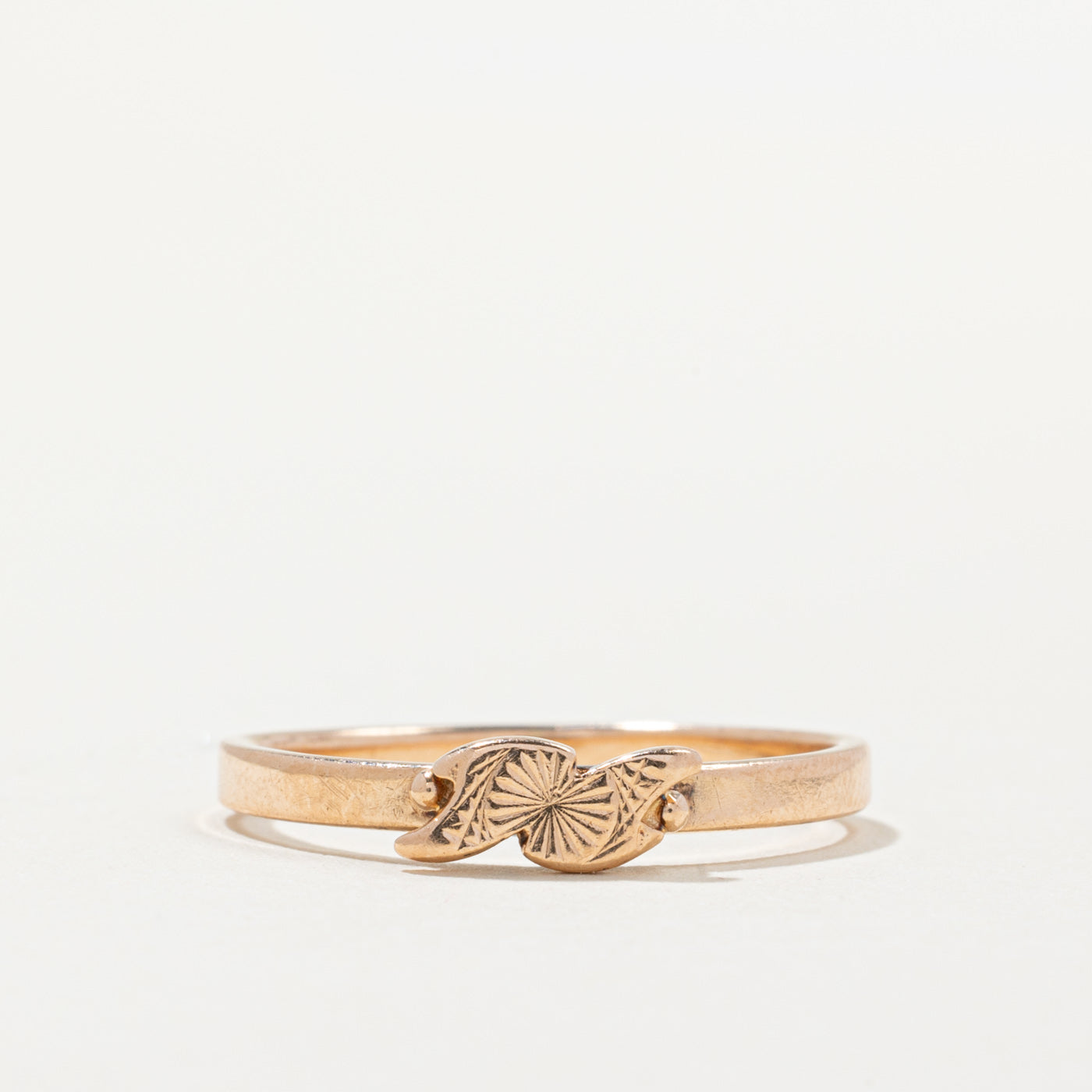 Bague soviétique en or rose 14 carats poinçonnée, années 1990 | Taille 8 |