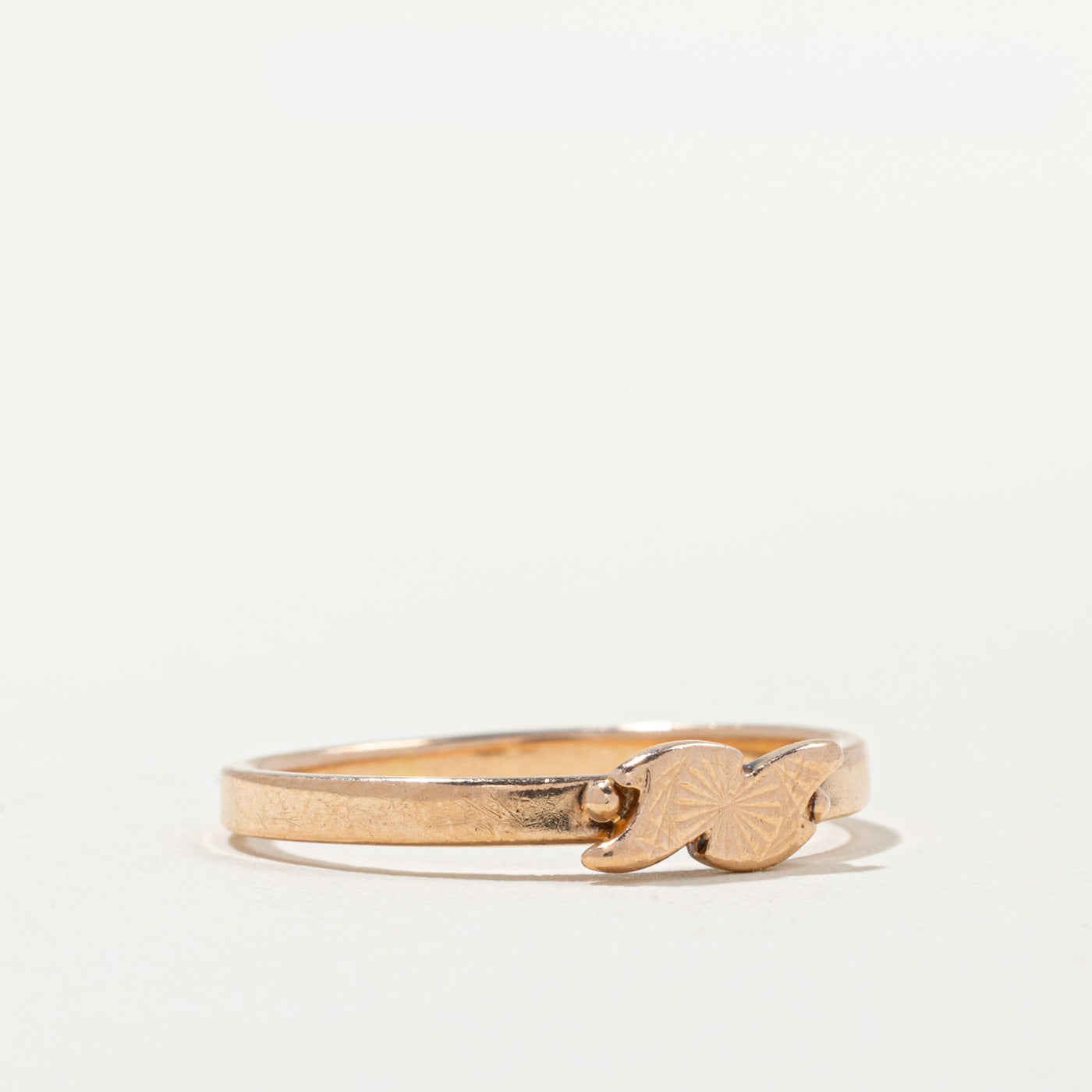 Bague soviétique en or rose 14 carats poinçonnée, années 1990 | Taille 8 |