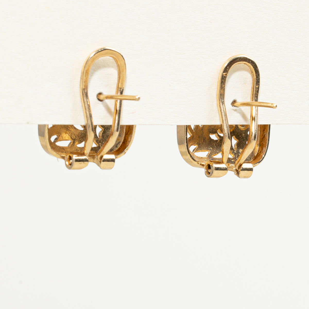 *ENVOYÉ À VANCOUVER GOLD* Boucles d'oreilles florales en or jaune 14 carats et émail noir