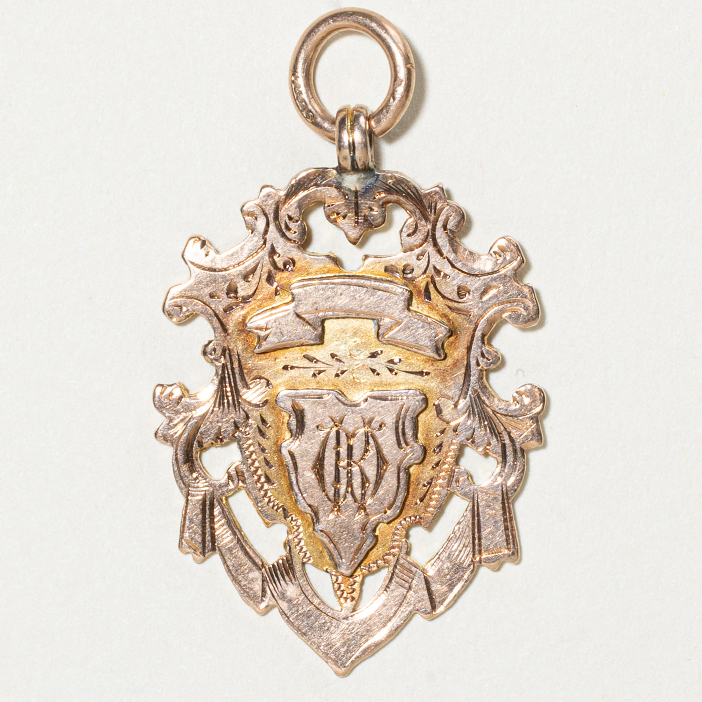 1977 Birmingham 9k Two Tone Gold Crest Pendant