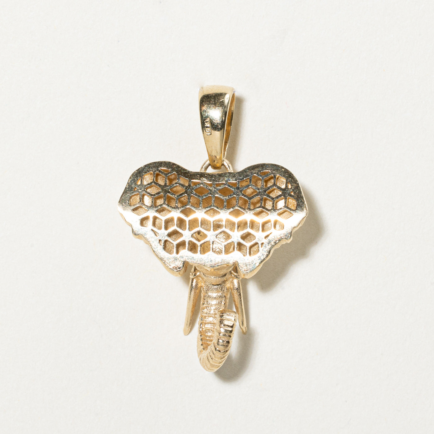 Pendentif tête d'éléphant en diamant | 0,05 ct |